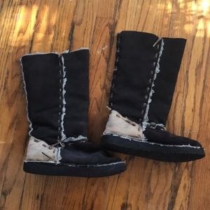 Blowfish suede, leather and fur boots.